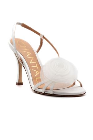 Sandalo elegante in raso colore bianco CHANTAL 1962 | 3132BIANCO